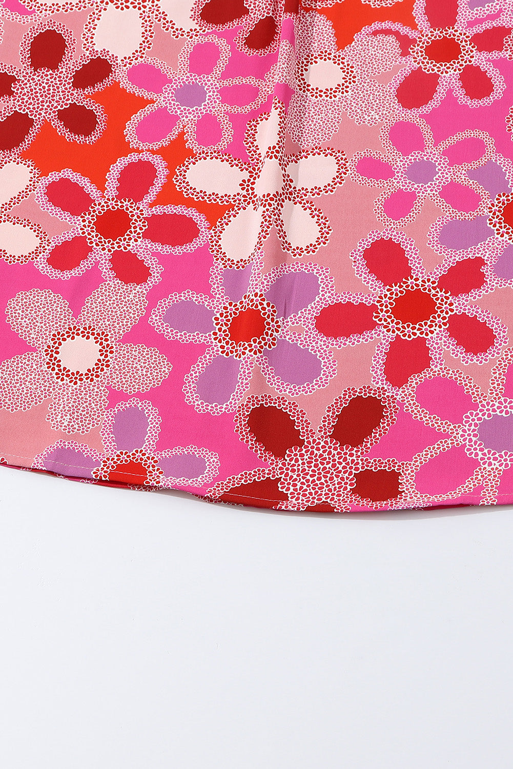 Multicolor Floral Print Smocked Square Neck Ruffles Blouse