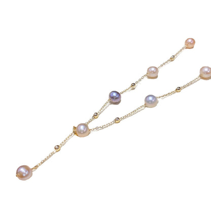Women's Fashion Starry Sky Natural Freshwater Pearl Necklace