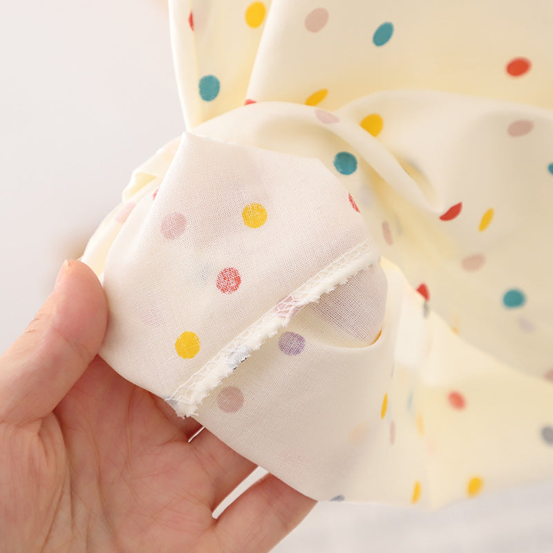 Colorful Polka Dot Sleeveless Western Style Baby Princess Dress