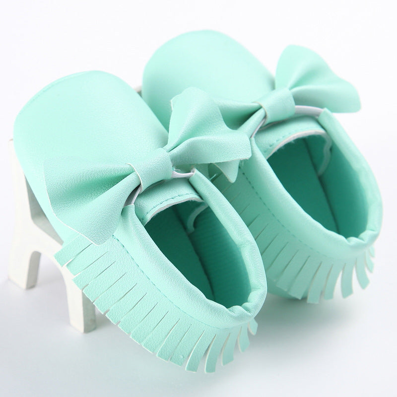 Spring And Autumn New 0-1 Years Old Baby Shoes Tassel Pu Bottom Non-slip Casual Baby Shoes