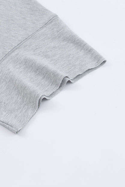 Dark Gray Drop Shoulder Sleeve Oversize Bodysuit