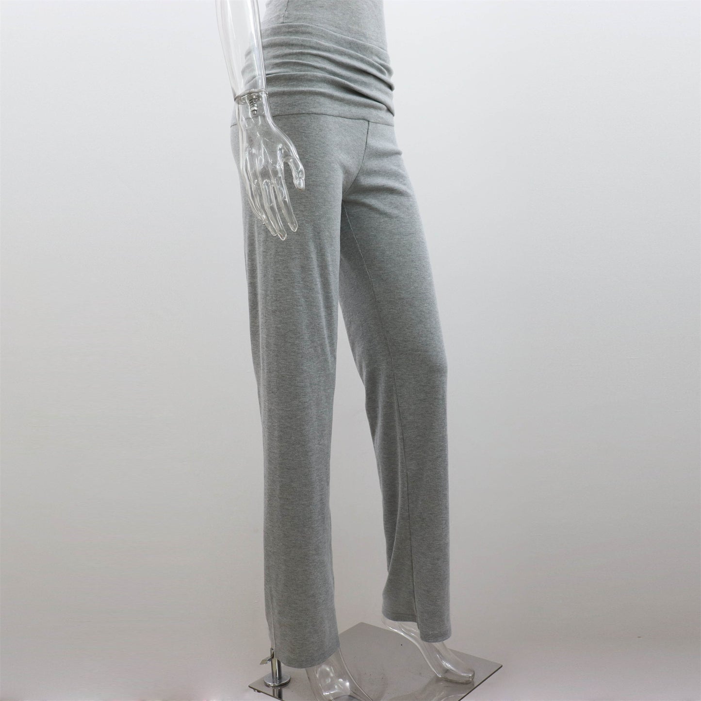 Casual Trousers European And American Tight Short Sleeve Top And Trousers Simple