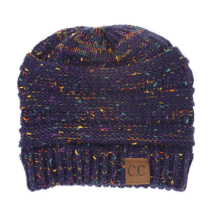 INS Colored Thread Variegated Hat Woolen Knitted Hat