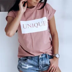 European And American Digital Printing Casual Round Neck T-shirt