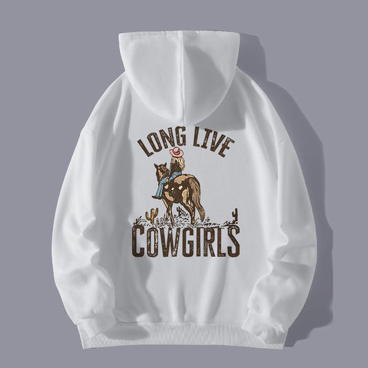 Letter Back Printed Plus Size Fleece-lined Hoodie