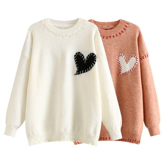 Women's Korean Style Knit Sweater Loose Lazy Pullover