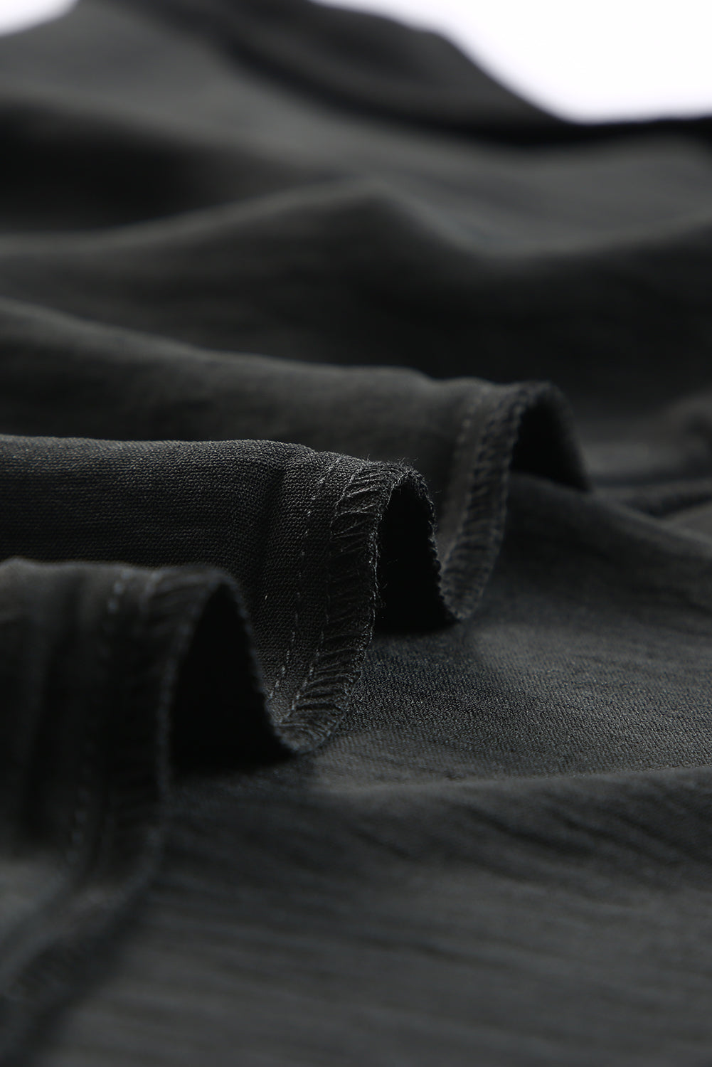 Chestnut Solid Shirred Cuffs Short Swing Dress