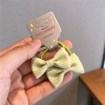 Children's Jewelry Fabric Bowknot Rubber Band Card Pack