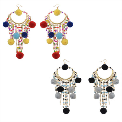 Personality Circle Pendant Earrings Jewelry