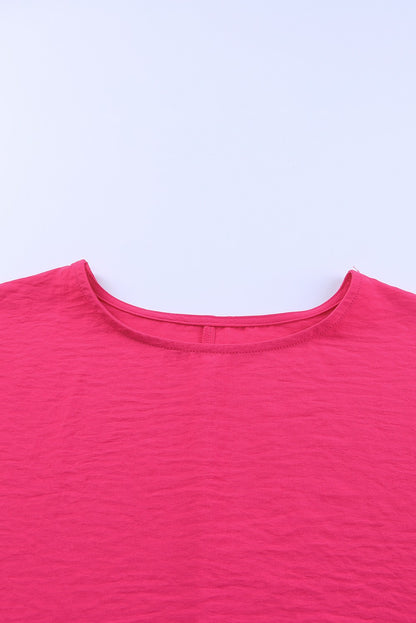 Pink Smocked Wrist Shift Top