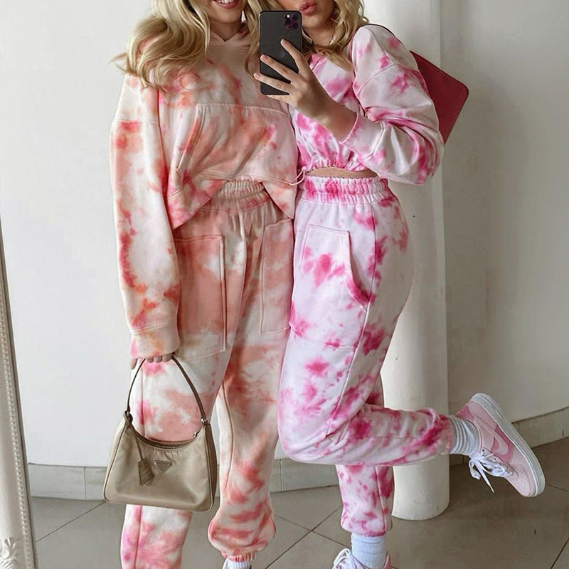 Featured tie-dye slim slimming women's clothing