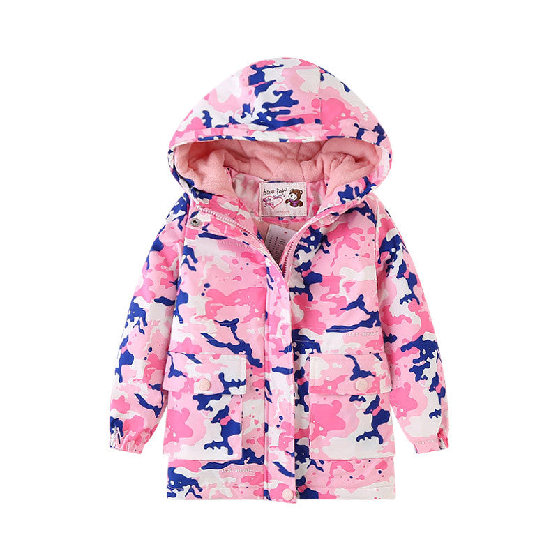Big Children's Clothing Plus Velvet Padded Jacket