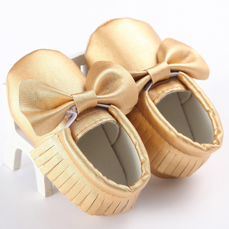 Spring And Autumn New 0-1 Years Old Baby Shoes Tassel Pu Bottom Non-slip Casual Baby Shoes