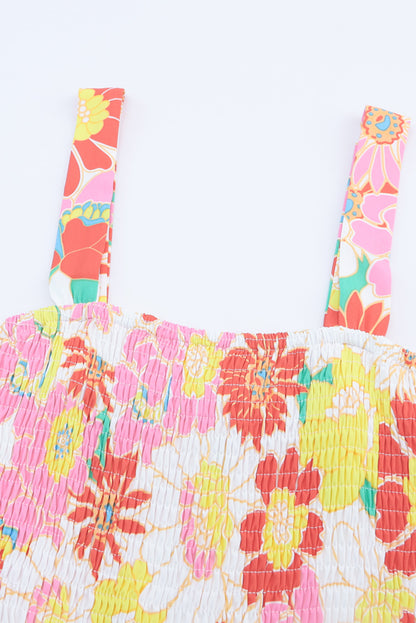 Purple Multicolor Stand Collar Flutter Sleeves Floral Top