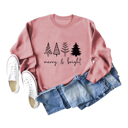 Printing Casual Women's Round Neck Loose Sweatshirt Shirt