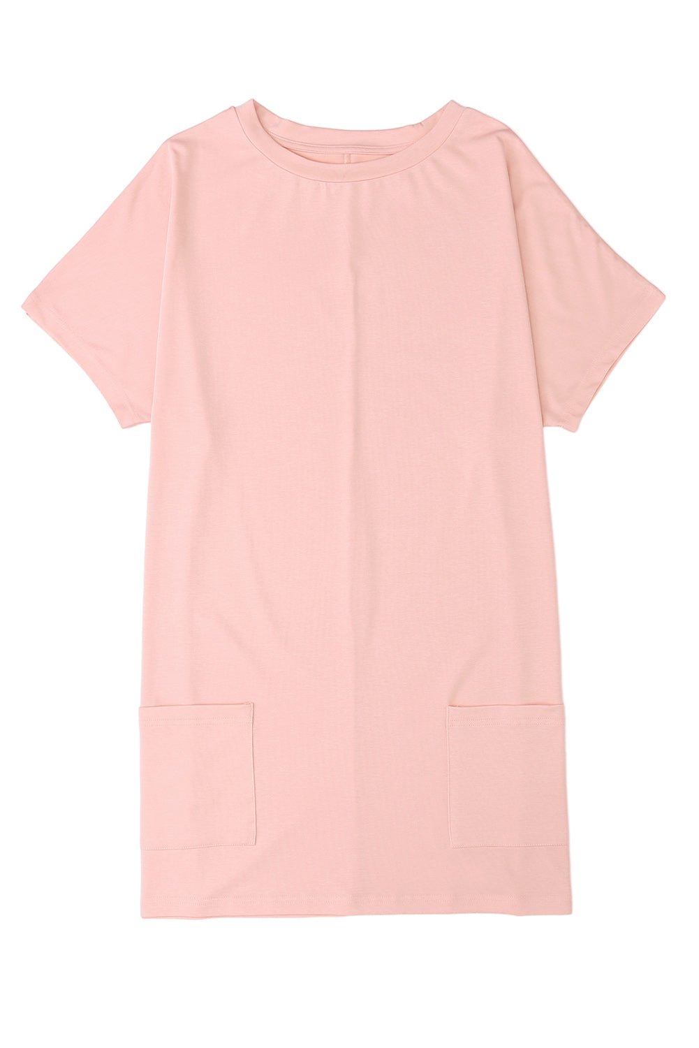 Khaki Side Pockets Short Sleeve Tunic Top