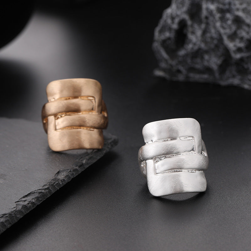 Elastic Metal Ladies Brushed Ring Wholesale