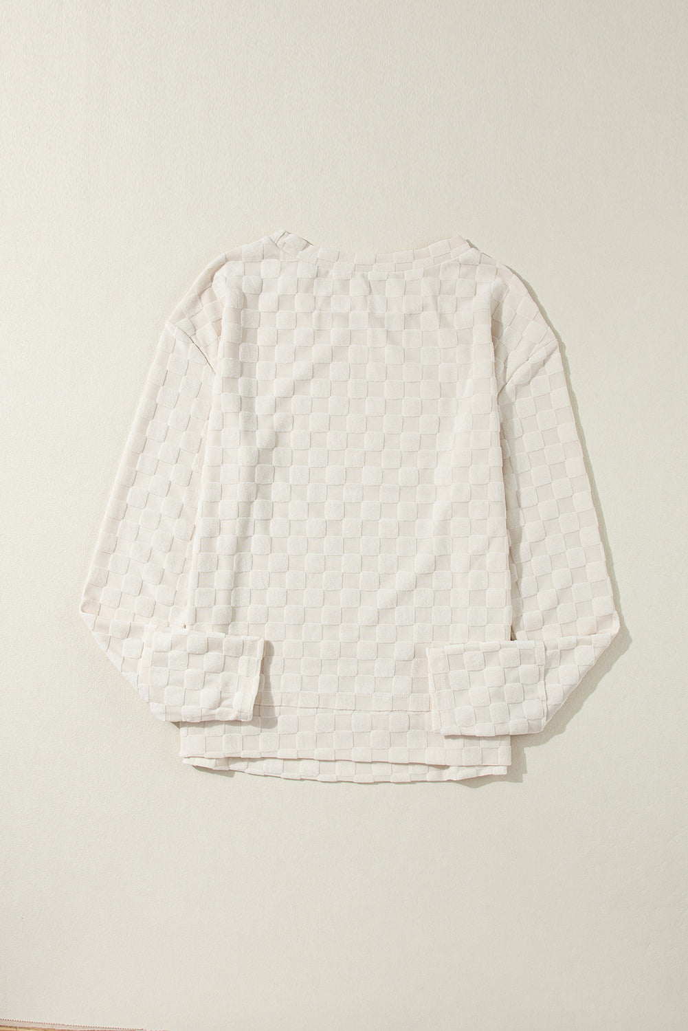 Rose Red Solid Textured Thumbhole Sleeve Top