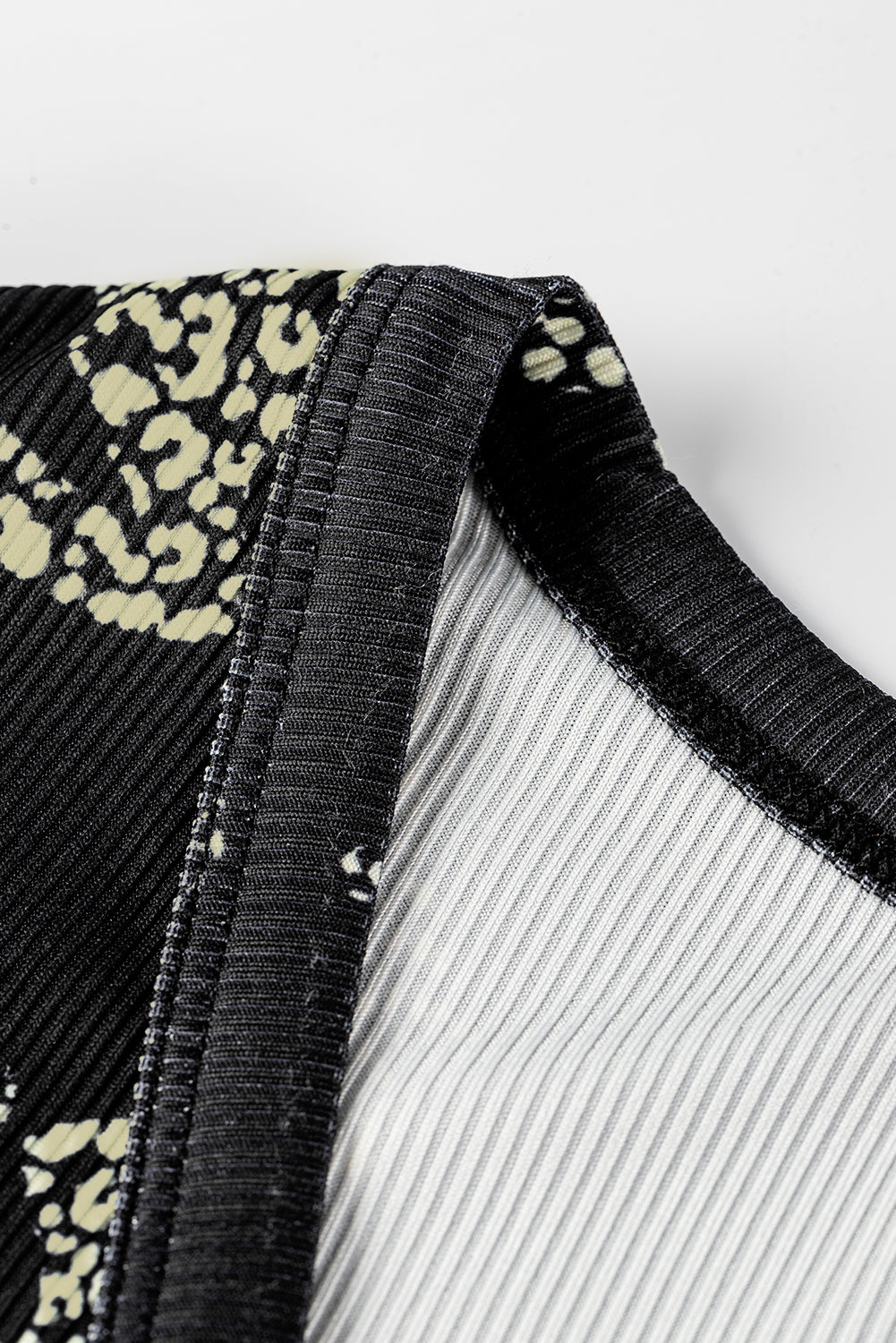 Black Plus Size Cheetah Print Puff Sleeve Ruffle Mini Dress