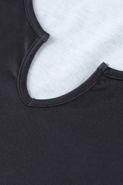 Black Ombre Leopard Print T-shirt