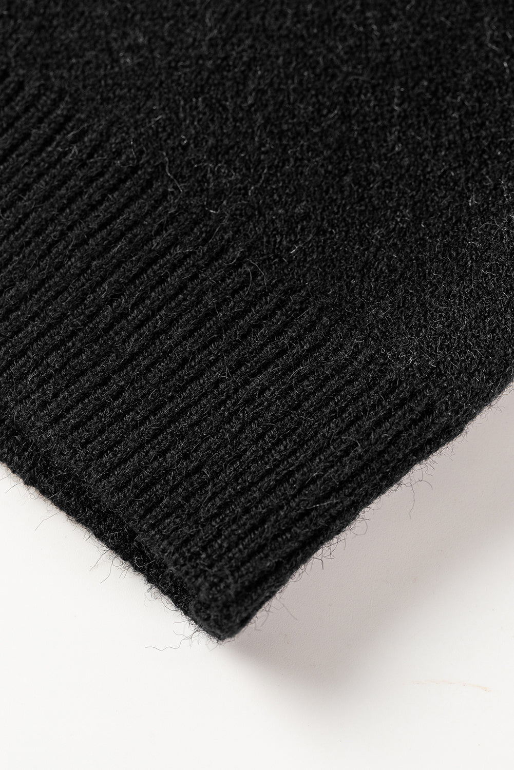 Blackish Green Patch Pocket Ribbed Knit Short Sleeve Sweater