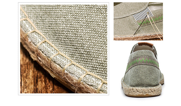 Men's Casual Handmade Linen Canvas Shoes