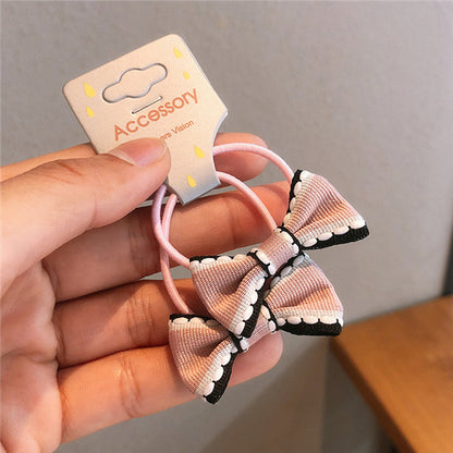 Children's Jewelry Fabric Bowknot Rubber Band Card Pack