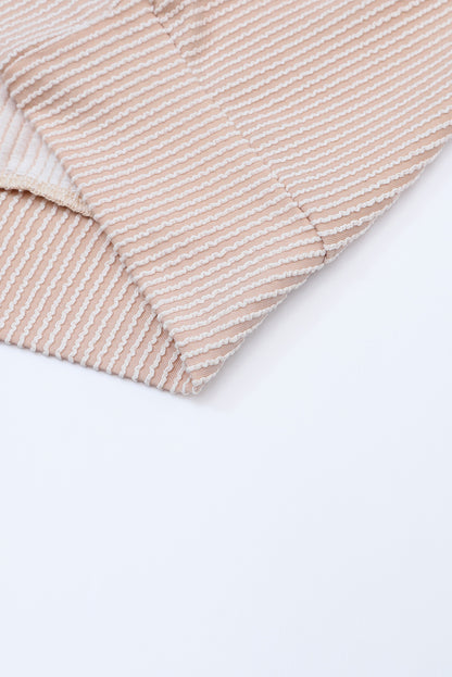 Fiery Red Corded 2pcs Colorblock Pullover and Pants Outfit