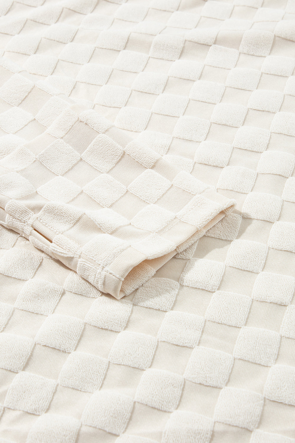 Rose Red Solid Textured Thumbhole Sleeve Top