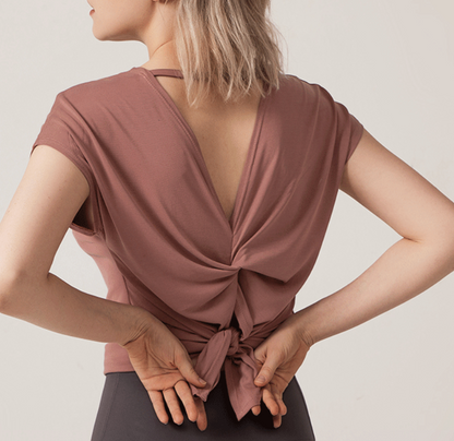 Yoga clothing tops women's Modal back T-shirt