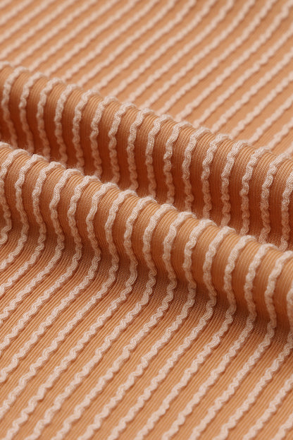 Black Color Block Long Sleeve Ribbed Loose Top