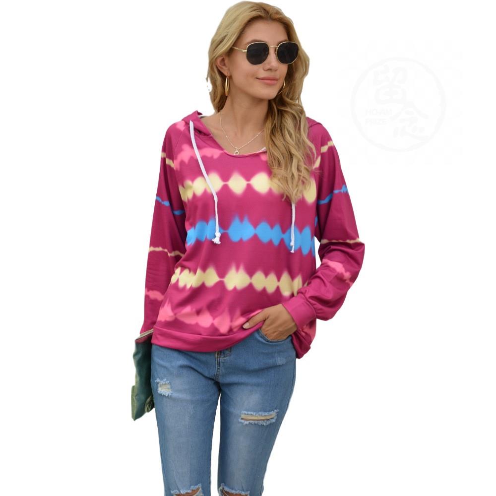 Autumn And Winter Women's Striped Hoodie