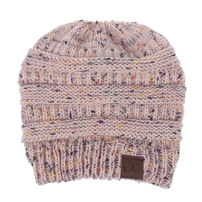 INS Colored Thread Variegated Hat Woolen Knitted Hat