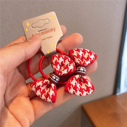 Children's Jewelry Fabric Bowknot Rubber Band Card Pack