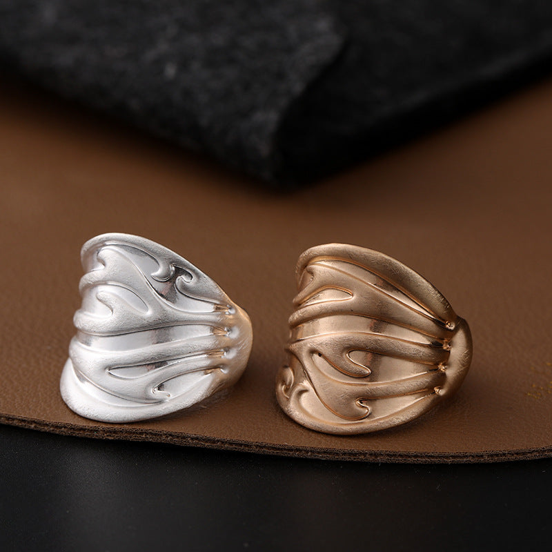 Elastic Metal Ladies Brushed Ring Wholesale