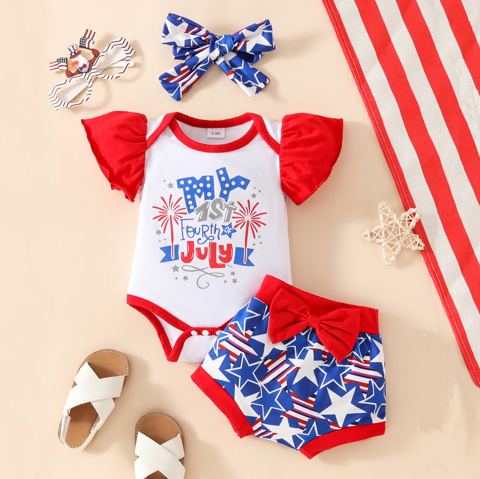 Baby Sleeveless Shorts Suit Summer