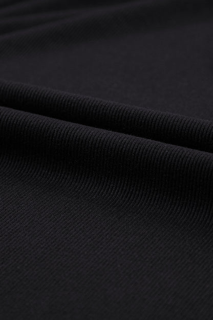 Black Cinched Waist Sleeveless Wide Leg Jumpsuit