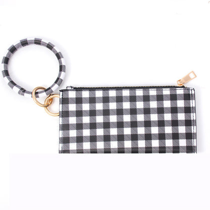Leopard Leather Tassel Double Layer Jewelry Bag