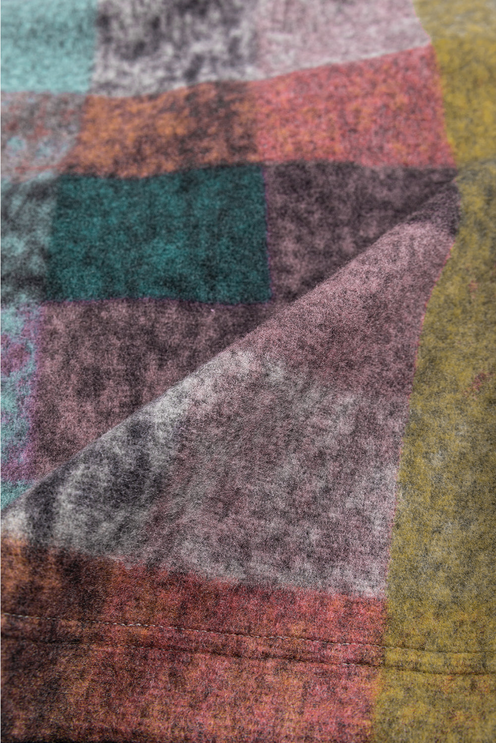 Multicolour Plaid Pocketed Shacket