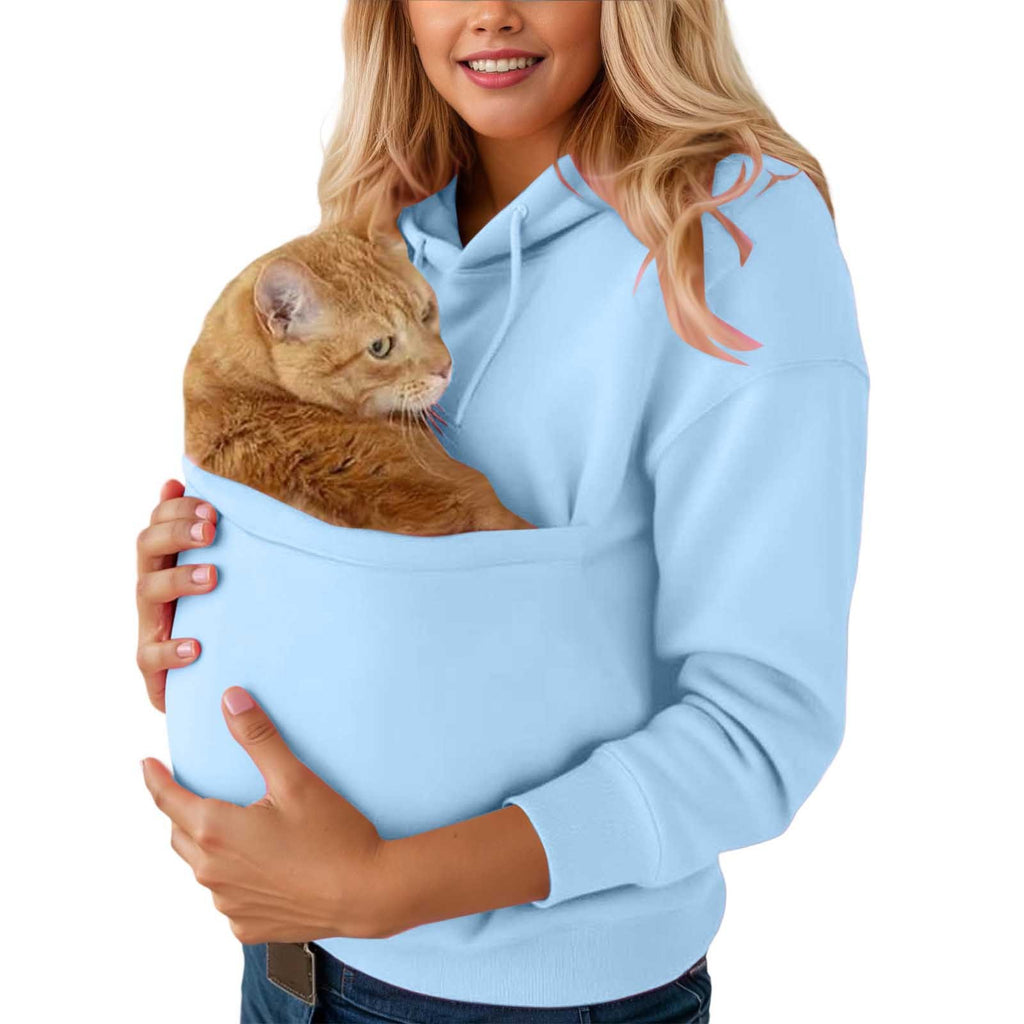 Women's Hooded Pocket Pet Shirt Sweatshirt