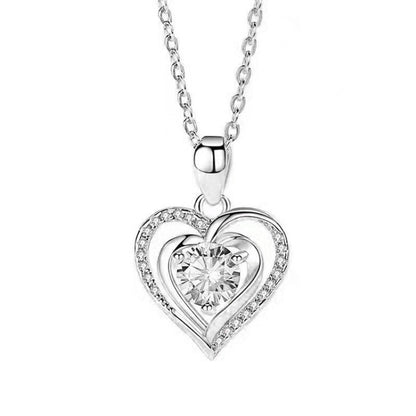 Ocean Heart Necklace Women's Simple Temperamental Heart-shaped Pendant