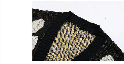 Women's Flower Long Sleeve Sweater Cardigan