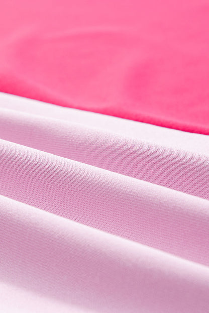 Pink Color Block Sequined Cowgirl Boots Graphic Sweatshirt I cease