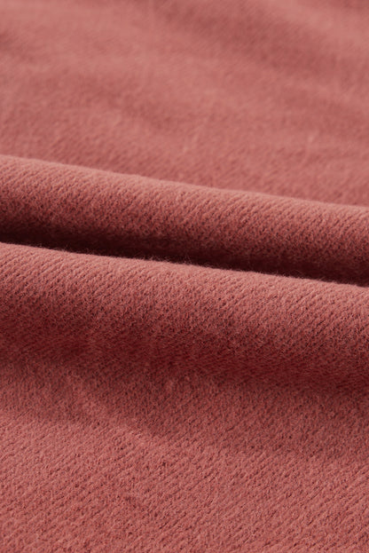 Khaki Printed Plaid Sleeve Patchwork Collared Textured Sweatshirt