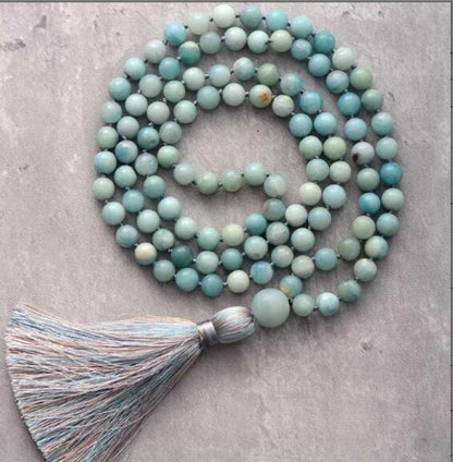 Necklace Amazonite Tassel Pendant Necklace