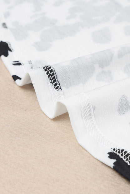 Brown Cow Print Racerback Tank Top