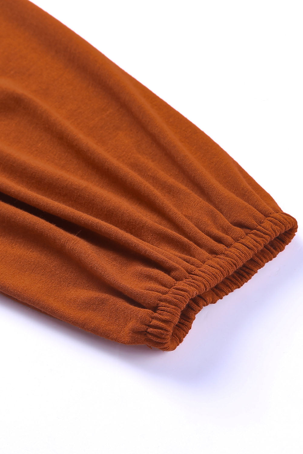 Orange Button Up High Waist Long Sleeve Dress