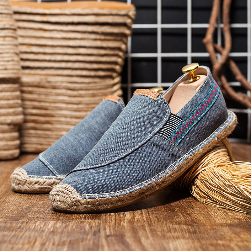 Men's Casual Handmade Linen Canvas Shoes