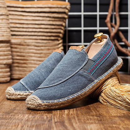 Men's Casual Handmade Linen Canvas Shoes