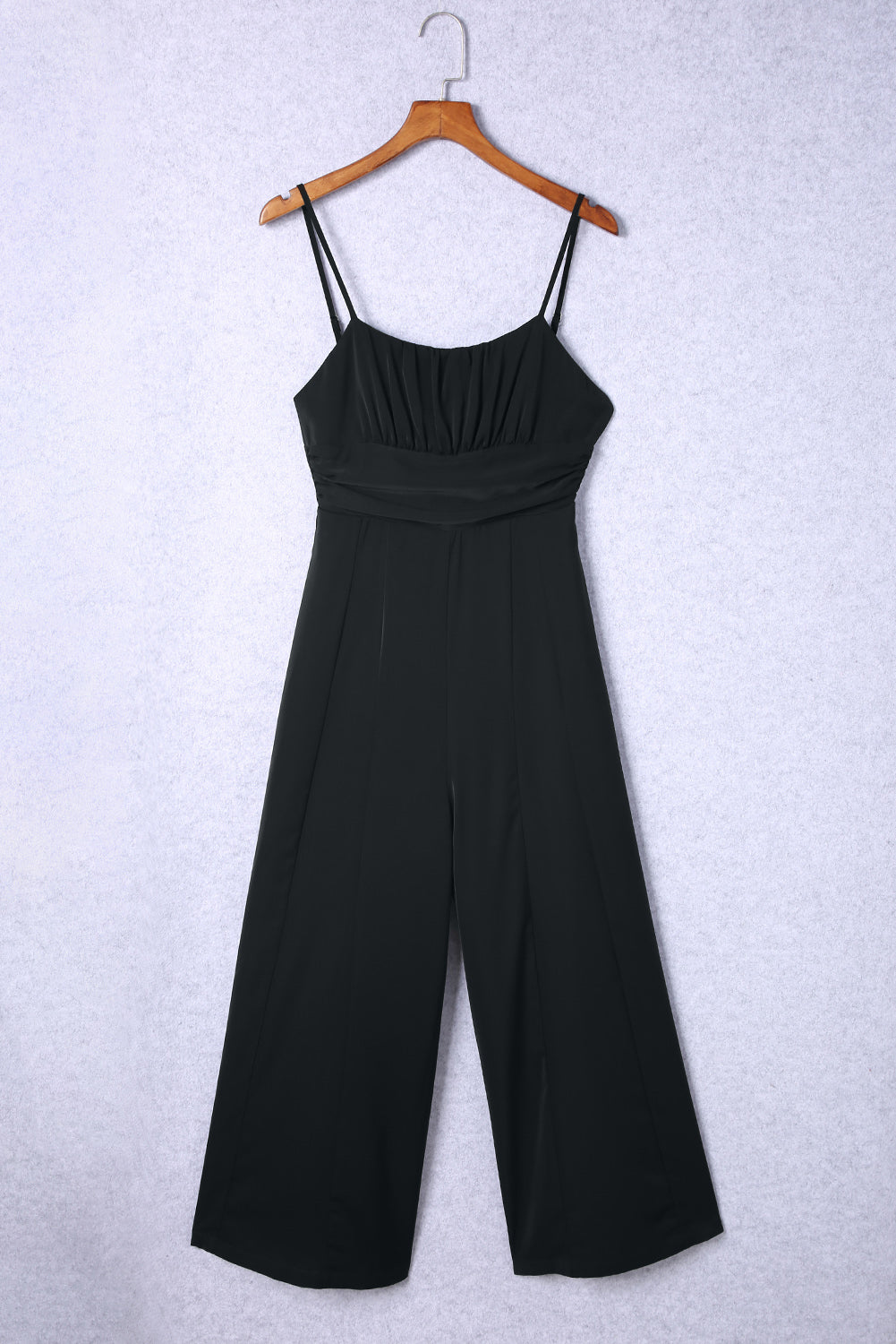 Orange Spaghetti Straps Backless Knot Wide-Leg Jumpsuit